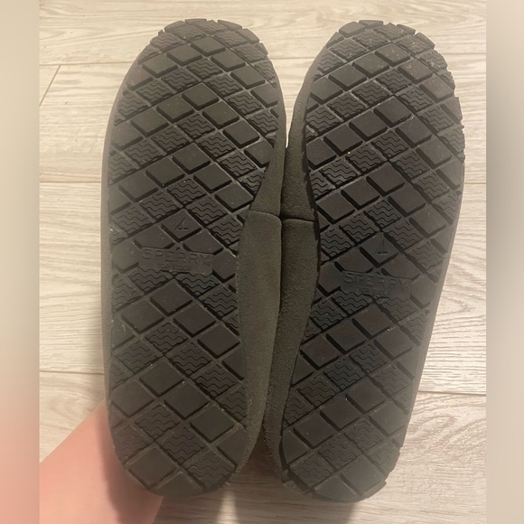 Sperry Women’s Charcoal Gray Suede Moccasin Top Slider Slip Ons, size 9 - Picture 6 of 11